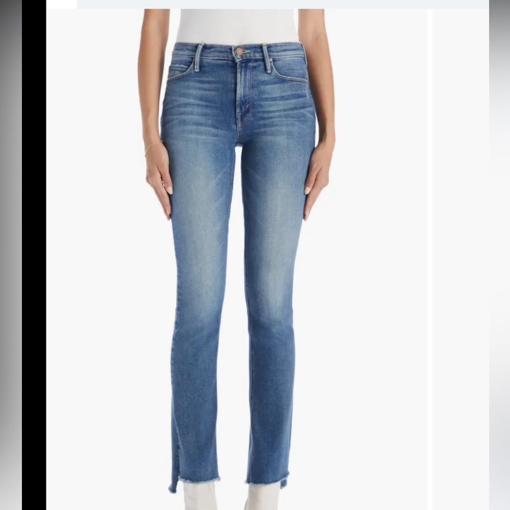 Mother The Runaway High Waist Frayed Hem Jeans